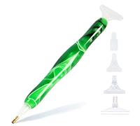 DIY Art Painting Pens for Adult Green Curvy Pen Resin 5D Applicator Embroidery Gem Art Jewel Wax Tool Accessories Supplies