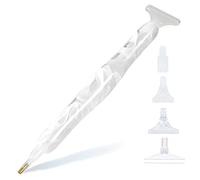 DIY Art Painting Pens for Adult White Curvy Pen Resin Applicator Embroidery Gem Art Jewel Wax Tool Accessories Supplies