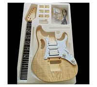DIY Ash Electric Guitar Making Accessories Flower Ash Veneer Suitable For Beginners To Learn DIY Combination Guitar DIY kit (Color : 6)