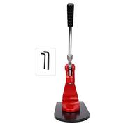 DIY Badge Machine, Durable Aluminum Alloy, Double Colors Handle, Hand Pressing Tool for Crafting Uniforms Badges and Personalized Pins with Sliding