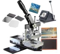 DIY Badge Maker Kit for Custom Badges, Includes Magnet Making Machine, Paper Cutter, 100 Components, Perfect for Square Fridge Magnet Creation