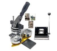 DIY Badge Maker Machine - 2-Inch Square Fridge Magnets with Paper Cutter & 100 Sets of Consumables for Custom Photo Button Making