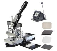 DIY Badge Maker Machine - Rectangle Photo Refrigerator Stickers, 80x5m/90x65mm, Includes 100pcs Components, Paper Cutter, Perfect for Crafting Custom Fridge Magnets