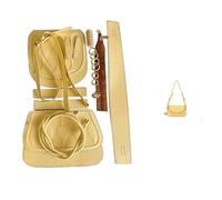 DIY Bag Making Kit Bag Set Handmade Hand Sewing Material DIY Shoulder Strap Bag Kit Making Kit Hand Sewing Pocket Leather Craft Crossbody Bag(Num1 Yellow)