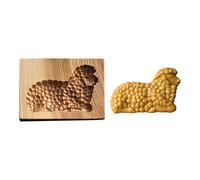 DIY Baking Moulds Wooden Cookie Embossing Craft Decorative Tools for Christmas Thanksgiving Kitchen Sandwich Bags (F, One Size)