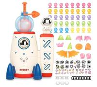 DIY Balloon Space Rocket Kit, Sticker Decorated Balloons Toy for Kids, Make Your Own Magic Balloon Nano Tape Bubble DIY Craft Kits with Sticky Bouncy Bubble & Stickers Accessories (400PCS)
