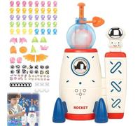 DIY Balloonss Space Rocket Kit, Sticker Decorated Balloons Toy for Kids, DIY Space Magic Balloon Craft Kit, Rocket Air Pump Fun with Balloon Monster Pals for Boys Girls