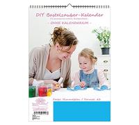 DIY Bastelzauber Wall Calendar for Crafts without Calendar DIN A3 Portrait Format Colour: Sky Blue - Seelenzauber Photo Calendar Craft Calendar Crafts