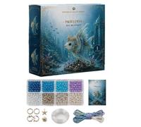 DIY Bead Figure Kit Oceans Style 20cm | PET 3D Model Making Set, Handmade Craft Activity for Quiet Evenings, Four Display Pieces, Suitable for Teens Adults Home Projects