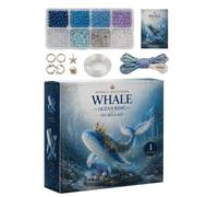 DIY Bead Figure Kit Oceans Style 20cm | PET 3D Model Making Set, Handmade Craft Activity for Quiet Evenings, Four Display Pieces, Suitable for Teens Adults Home Projects