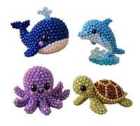 DIY Beaded Animal Kit | with Instructions Colorful Easy DIY Cute | Beading Embroidery Kit | Handmade Charm Delight for Beginners Adults Enthusiasts Boys Girls Kids Teen Craft Lovers Enthusiasts