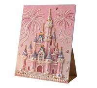 DIY Beaded Art Kit - Castle Pearl Painting, Handmade Craft Castle Pattern Pearl Painting, 30x40x1.5cm, Home Wall Decor, Birthday Holiday Family Activity Valentine's Day Relaxing Gift