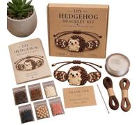 DIY Beaded Bracelet Making Kit, Animal Beaded Bracelet Craft Kit, Adjustable Handmade Bead Weaving Jewelry Making Set with Instructions, for Beginners, Teens and Adults (Hedgehog)