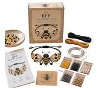 DIY Beaded Bracelet Making Kit, Animal Beaded Bracelet Craft Kit, Adjustable Handmade Bead Weaving Jewelry Making Set with Instructions, for Beginners, Teens and Adults (Bee)