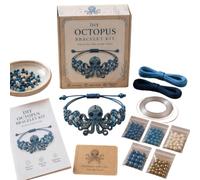 DIY Beaded Bracelet Making Kit, Animal Beaded Bracelet Craft Kit, Adjustable Handmade Bead Weaving Jewelry Making Set with Instructions, for Beginners, Teens and Adults (Octopus)