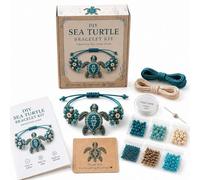 DIY Beaded Bracelet Making Kit, Beginner-Friendly 3D Animal Beaded Bracelet Making Kits, Beadwork Craft Bead Embroidery BraceletMaking Jewelry Kit, for Craft Lover, DIY Gifts for Women (Turtle)
