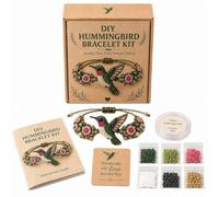 DIY Beaded Bracelet Making Kit,Beginner-Friendly 3D Animal Beadwork Craft Kit,Octopus Hummingbird Turtle Whale Cardinal Horse Owl Complete Jewelry Making Set,Unique Handmade for Craft Lovers(Style B)