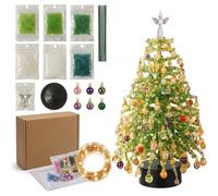 DIY Beaded Christmas Tree Kit, Beading Kits with Colorful Beads & Ornaments