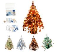 DIY Beaded Christmas Tree Kit, Beading Kits with Colorful Beads & Ornaments, DIY Crystal Bead Christmas Tree Making Kit, Handmade Holiday Craft Set, Xmas Craft for Craft Lovers