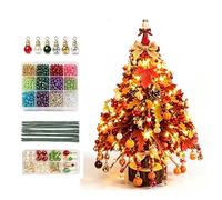DIY Beaded Christmas Tree Kit, Crystal Holiday Craft Set (#B)