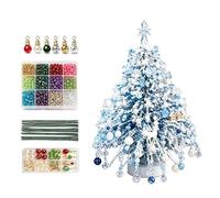 DIY Beaded Christmas Tree Kit, Crystal Holiday Craft Set (#C)