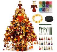 DIY Beaded Christmas Tree Kit, Light Up Christmas Tree with Ornaments