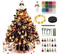 DIY Beaded Christmas Tree Kit, Light Up Christmas Tree with Ornaments
