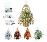 DIY Beaded Christmas Tree Kit, with Colorful Beads & Ornaments | DIY Crystal Bead Christmas Tree Making Kit, Handmade Holiday Craft Set, Christma-s Craft Gift for Craft Lovers