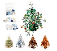 DIY Beaded Christmas Tree Kit, with Colorful Beads & Ornaments | DIY Crystal Bead Christmas Tree Making Kit, Handmade Holiday Craft Set, Christma-s Craft Gift for Craft Lovers