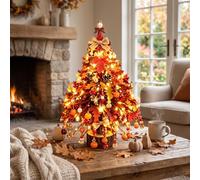 DIY Beaded Christmas Tree Kit with Colourful Beads & Ornaments，D