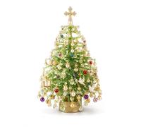 DIY Beaded Christmas Tree Kit, With String Lights，Faith and Festivities | Material Safety, with Colorful Beads, Pendants, Suitable for Holiday Decorations and Gifting