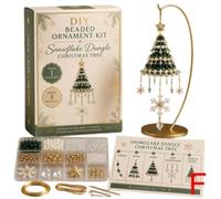 DIY Beaded Christmas Tree Ornament Kit 20cm Handcrafted 3D | Includes all materials for one ornament Beginner-friendly Intuitive pre-cut parts Lightweight plastic beads
