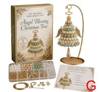 DIY Beaded Christmas Tree Ornament Kit 20cm Handcrafted 3D | Includes all materials for one ornament Beginner-friendly Intuitive pre-cut parts Lightweight plastic beads
