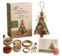 DIY Beaded Christmas Tree Ornament Kit 20cm Handcrafted 3D | Includes all materials for one ornament Beginner-friendly Intuitive pre-cut parts Lightweight plastic beads