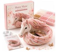 Diy Beaded Horse Mane Catchall Tray Kit, 3d Horse Head Beading Dish With Butterfly & Flower, 3d Beaded Horse Jewelry Storage Bowl, Storage Tray For Jewelry Keys Rings Coins Watch (1PC)