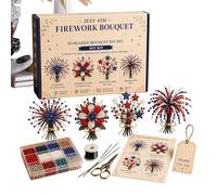DIY Beads Plant Set,250 Years DIY Patriotic Bouquet for Table Centerpiece,Flowers Beads Set - For Creation, Adults, Girls, Kids, Women, Crafters, Lovers, Beginners, Ona