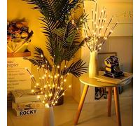 DIY Bendable Branch Lights - Battery Operated White LED Twig Decor for Wall Anniversary & Valentine's Day Photo Backdrop Boho Home Décor