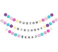 DIY Birthday Decorations In My Birthday Era Banner, Friendship Bracelet Birthday Banner Era Tour Party Decorations for Women Music Theme