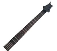 DIY Black Guitar Neck 24 Fret 25.5" Maple Rosewood Fretboard Inlay Locking Nut