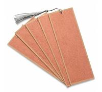 DIY Blank Paper Bookmark with Tassel, Fragrant Leaf Red, 6 * 18cm