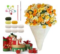 DIY Blanket Kit - Crochet Lily of The Valley - Material Bag for Beginners,for Beginners Mother Birthday Christmas Valentine's Day