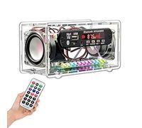 DIY Bluetooth-Compatible Speaker Electronics Kits, FM Radio Soldering Practice Kit with LED, TF/AUX/Bluetooth/USB Support, Remote Control Mini Home Sound Amplifier DIY Kit