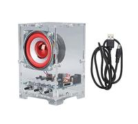 DIY Bluetooth Speaker Kit for SMT Soldering Practice and School Education, Electronic Sound Stereo Project Kit with 6 Piece Acrylic Case and Pre Soldered Bluetooth Module Board (Finished Product)