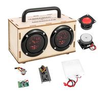 DIY Bluetooth Speaker Kit with Black Metal Handle - STEM Projects for Kids & Adults Age 8-12, Build Portable Speaker with LED Light, Science Experiment Electronics Set, Birthday Gifts for Boys & Girls