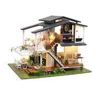 DIY Book Nook Kit, 3D Wooden Puzzle Miniature Booknook Bookend Bookshelf Decor with LED Light, Dust Cover, Book Nook Kits for Adults Teen (Monet Garden) (Monet Garden)