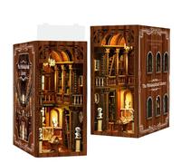 DIY Book Nook Kit - Classical Philosophy Library & Reading Room - 3D Puzzle, Assembly Bookend for Adult