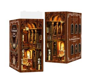 DIY Book Nook Kit - Classical Philosophy Library & Reading Room - 3D Puzzle, Assembly Bookend for Adult