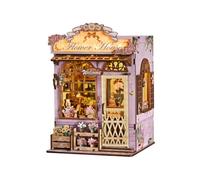 DIY Book Nook Kit Handmade Wooden Miniature Flower Shop Creative 3D Puzzle Model Building Set Flower Room