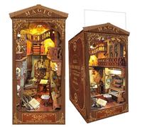 DIY Book Nook Kit, Magic LED Bookend, Touch Control, Ambient LED Lighting, Creative Versatile Home Decor (Magic Book House)