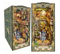 DIY Book Nook Kit, Magic LED Bookend, Touch Control, Ambient LED Lighting, Creative Versatile Home Decor (Green Fairyland)